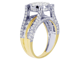 Bague de fiançailles de luxe pour femme en argent S925 avec moissanite et diamants ronds sertis, idéale pour toutes les occasions - Product Image 4