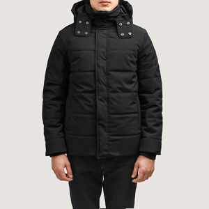 Chaqueta de Lona Acolchada para Hombre, Tendencia 2025, Corte Ajustado, con Capucha, Impermeable y Resistente al Viento, Servicio OEM - Product Image 4