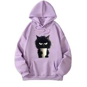 2025 Otoño/Invierno Simple Casual Sudadera con capucha Top de mujer Abrigo de color sólido Ropa de calle con personalidad - Product Image 1