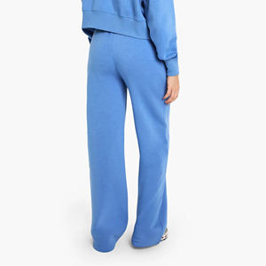 Vente en gros de pantalons de jogging évasés pour femmes 100% coton pantalons baggy confortables et respirants pantalons de survêtement à jambes droites larges pour femmes - Product Image 3