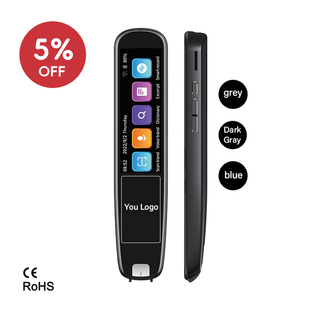 Electronic Mini Portable IPS Color Touch Screen Pen Scanner 134 Languages Smart Voice Translator for Language Learning