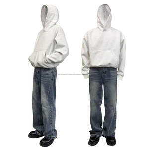 Sudadera con Capucha de Punto Grueso para Hombre, Estilo Holgado y Moderno, Hombros Caídos, Estilo con Cordón, Estampado Digital, en Existencia - Product Image 3