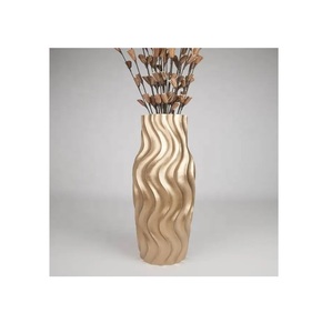 Aluminum Designer Flower <b>Vase</b> Superior Quality Gold Plated Luxury Flower Pot Hot Selling Classic Stylish Decorative Flower <b>Vase</b> - Product Image 1