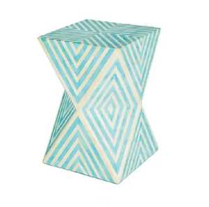 Otomana de incrustaciones de hueso pulido de lujo para decoración del hogar moderna de estilo antiguo para dormitorio comedor sala de estar taburetes de MDF personalizados otomanos - Product Image 4