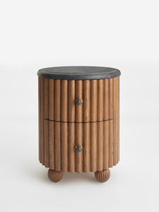 โต๊ะข้างเตียงลิ้นชักทำจากไม้ธรรมชาติโต๊ะข้างเตียงแบบทันสมัย - Product Image 5