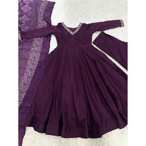 Amazing Anarkali <b>Dress</b> for Women Rayon Kurtis Indian Anarkali Office Wear Gown <b>Dress</b> - Product Image 4