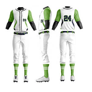 Uniformes de béisbol transpirables de talla grande para hombre al por mayor, conjuntos sostenibles, tejido absorbente de humedad, ropa de rendimiento cómoda - Product Image 1