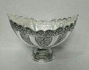 Bol de service impressionnant pour ustensiles de cuisine hôtel Restaurant bols de service de soupe de Fruits plateau d'argent assiette de service de salade en aluminium - Product Image 3