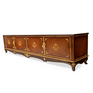 Soporte de TV Clásico de Madera con Detalles Dorados - Product Image 5