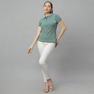 Nardon Apparel verano personalizado venta al por mayor de algodón de alta calidad 100% algodón Slim Fit mujeres Polo camisetas - Product Image 5