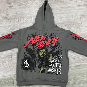 Sweat à capuche d'hiver pour homme surdimensionné en molleton 100% coton de haute qualité 2026, vente en gros, personnalisable, avec fermeture éclair, poche numérique - Product Image 2