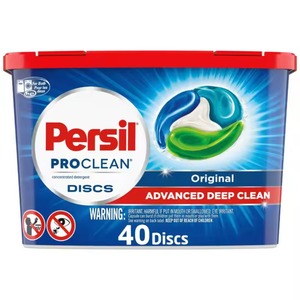 Discos de Detergente para Ropa Persil, Aroma Original, Alta Eficiencia, Compatible con Lavadoras HE, 40 Unidades, Jabón para Ropa de Dosis Individual - Product Image 1