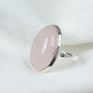 Anillo clásico joyería para mujer plata estilo bohemio joyería 925 plata esterlina cuarzo rosa piedra preciosa anillo hecho a mano regalo para esposa - Product Image 4