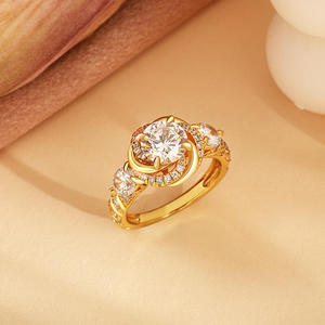 แหวนหมั้นเพชรโมอิสซาไนต์ทรงกลม Jeulia Floral Halo ตัวเรือนเงินแท้ชุบโรเดียม - Product Image 6