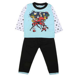 Traje de 2 Piezas de Manga Larga para Niños - Azul Claro - Product Image 1