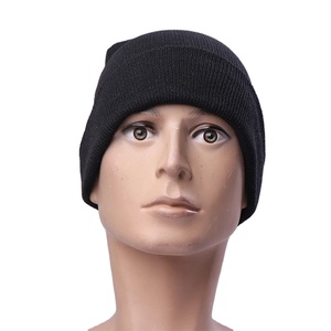 Men Hat Bonnet Winter Beanie Knitted Wool Hat Plus Velvet Cap Thicker Stripe Skis Sports Beanies Hats for men - Product Image 3