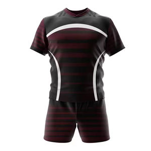 Tenue de rugby professionnelle de haute qualité, sur mesure, à manches courtes et à bas prix, à impression par sublimation, ensemble d'uniformes de football - Product Image 6
