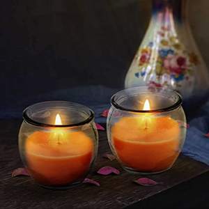 Tarro de vela más vendido con tarro de cera de vidrio sólido decoración del hogar portavelas diseño de mesa vidrio votivo, alta calidad, tarro de vela - Product Image 5