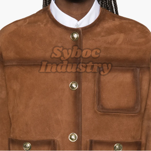 Veste en cuir suédé marron Cowgirl pour femme veste en cuir suédé de Style occidental en daim souple de vache véritable pour torsion moderne - Product Image 3