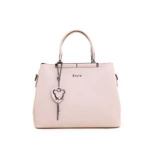 Casual gris P35962 bolso de cuero dos correas de gran capacidad Casual Tote último diseño Cierre de sillín decoración de letras PU - Product Image 1