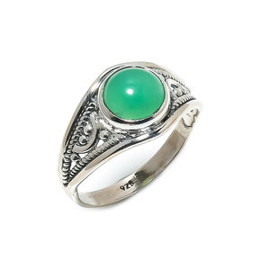 แหวนเงินแท้925สไตล์คลาสสิกใส่ได้ทั้งชายและหญิงพลอยชุบโครเมียมจากมะนาวธรรมชาติสำหรับงานแต่งงานงานปาร์ตี้ - Product Image 2