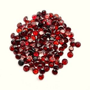 โกเมนสีแดงธรรมชาติอัญมณีหลวมเจียระไนเหลี่ยมเพชรพลอยสำหรับทำเครื่องประดับ6มม. - Product Image 3