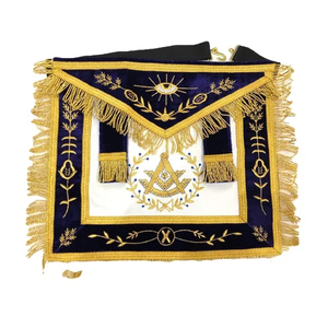 2025 Tablier maçonnique Lodge Past Machine Tablier Or Machine Broderie Francs-Maçons Grand Machine Tablier Fabricant - Product Image 2