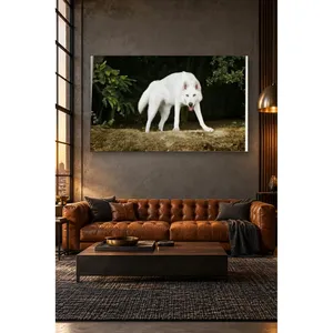 Impression sur toile Fida White Wolfdog by the Forest Edge - Product Image 2