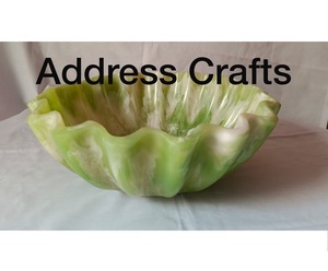 Cuenco para servir de resina de remolino único de último diseño, cuenco para ensalada de resina hecho a mano respetuoso con el medio ambiente, vajilla para decoración del hogar, utensilios de cocina - Product Image 2