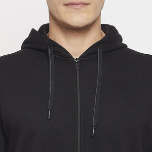 Chándales de algodón 100% French Terry para hombre, conjuntos de Jogger hechos a medida, sudadera con cremallera negra, pantalones de chándal, característica antiarrugas para invierno - Product Image 5