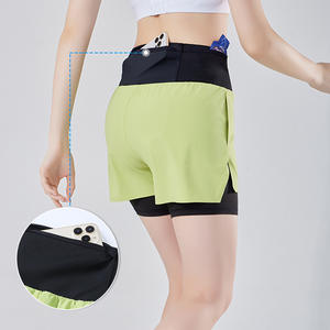 Summer New Men's Women's Running Shorts Outdoor Marathon Racing Shorts 2 in 1 Piece Anti-exposure Sport Shorts DDP shipping - Product Image 5