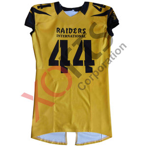 เสื้อฟุตบอลอเมริกันสีเบจสีกรมท่าเสื้อทีมเจอร์ซีย์สั้นระบายอากาศไซส์ใหญ่ใส่สบายขายส่ง - Product Image 6