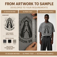 T-shirt gris graphique surdimensionné à col rond et manches courtes en tricot 100% coton écologique, streetwear pour homme