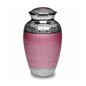 Superventas elegante Aura adulto latón Metal cremación urna exportación calidad Rosa esmalte coloreado cenizas para mascotas bebé cremaciones - Product Image 1