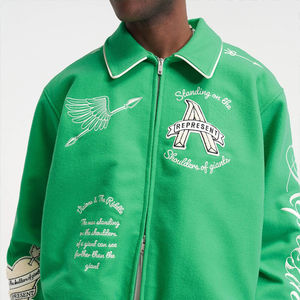 OEM personalizado Chenille parches de alta calidad bordado Logo invierno Streetwear Letterman College Varsity chaqueta para los hombres - Product Image 3