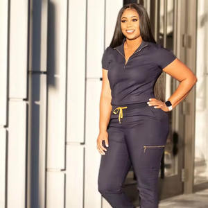 Nouvelle Collection – Tenues Médicales Tendance pour Femmes : Ensembles de Blouses et Pantalons de Médecin, Uniformes de Soins Infirmiers, Tailles Plus Disponibles - Product Image 6