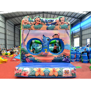 Custom Kids Commercial <b>Inflatable</b> Bounce House Giant PVC <b>Inflatable</b> Obstacle Course With Blower - Product Image 3