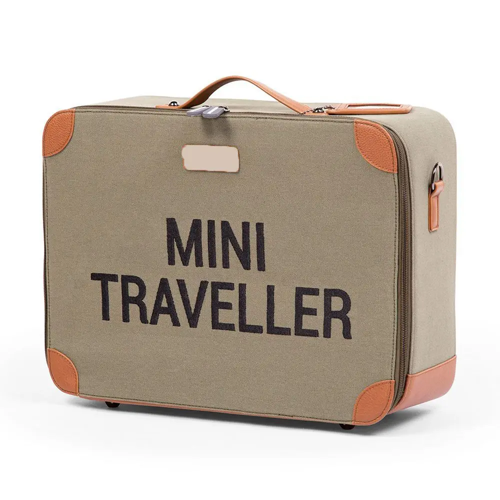 Kualitas tinggi kustom anak Mini koper perjalanan kanvas dan bagasi mikrofiber Portable koper tangan untuk perjalanan, sekolah, hadiah