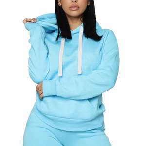 Chándal informal personalizado para mujer, chaqueta con cremallera y Pantalón elástico, chándal cortavientos de 2 piezas - Product Image 2