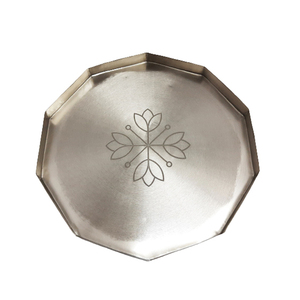 เครื่องครัวและโรงแรมถาดรองเหล็กเคลือบทองเหลืองสีทองสำหรับร้านอาหาร - Product Image 4