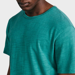 HITO ELEGANT Camisetas de hombre transpirables y ecológicas de gran tamaño de lana de algodón con cuello de pico de alta calidad-Tallas grandes Color sólido - Product Image 3