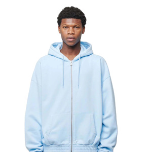 Sweats à capuche surdimensionnés en coton mélangé pour hommes Épaule tombante Polaire épaisse pour l'hiver Vente en gros - Product Image 1