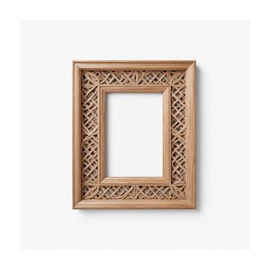 Trendy Weave Pattern Wall <b>Mounted</b> Picture <b>Frame</b> 9.5" X 7.5" Wholesale Price Decorative Rattan <b>Frame</b> for Photos - Product Image 2