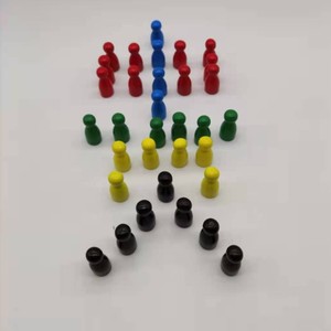 Pièces d'échecs volantes en bois de dames pour accessoires de monopole différentes couleurs jeu de société marqueur de pion Type de dés - Product Image 2