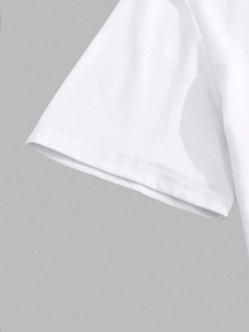 Người Đàn Ông Của Chất Lượng Cao Giản Dị T-Shirt Phim Hoạt Hình <span class=keywords><strong>Slogan</strong></span> In Vòng Cổ Rắn Màu Sắc Hàng Ngày Mặc Quần Áo Tốt Nhất - Product Image 2