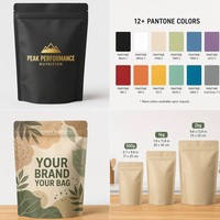Sacs d'emballage personnalisés pour protéines de lactosérum avec logo de marque, sachets refermables à fermeture éclair pour poudre, impression numérique (emballage uniquement)