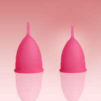 100% grado médico silicona señora cuidado de la salud reutilizable plegable período copa menstrual Copa