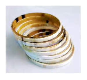 Brazalete de Cuerno de Búfalo de Lujo para Niñas, Talla Grande, Nuevo Estilo, Hecho a Mano, Joyería Ecológica, Artesanía Natural, Artesanía de Media Luna - Product Image 3