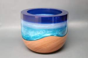 Cuenco de resina de torneado de madera de alta calidad, cuencos de madera hechos a mano para trabajar en madera Wolf Ridge, cuenco para servir para Hotel y restaurante - Product Image 2