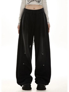 Pantalones de chándal cómodos de cintura alta para mujer Pantalones elásticos y suaves para todos los días con cintura elástica Pantalones con bolsillos - Product Image 2